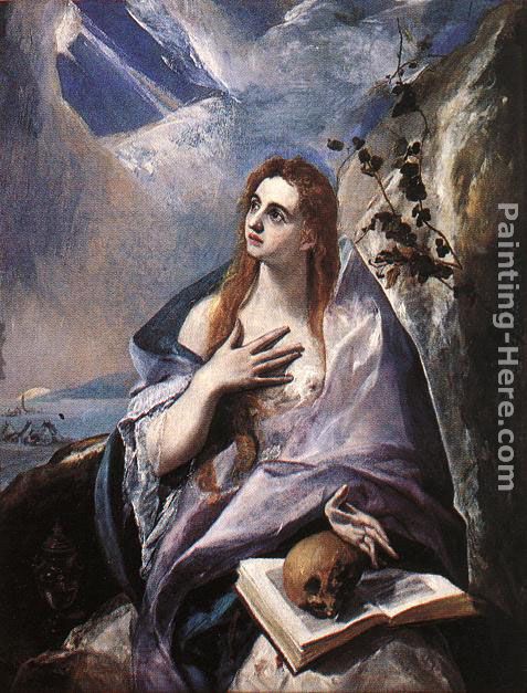 The Magdalene painting - El Greco The Magdalene art painting